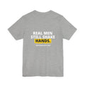 Athletic Heather — Real Men Still Shake Hands — Premium OMTS T-Shirt